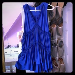NEVER WORN free people gorgeous deep blue tunic